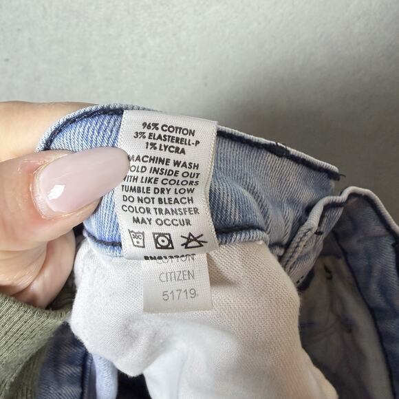 Cotton Citizen Split Skinny Leg Light Wash Button Fly Women’s Size 24 - Picture 8 of 10